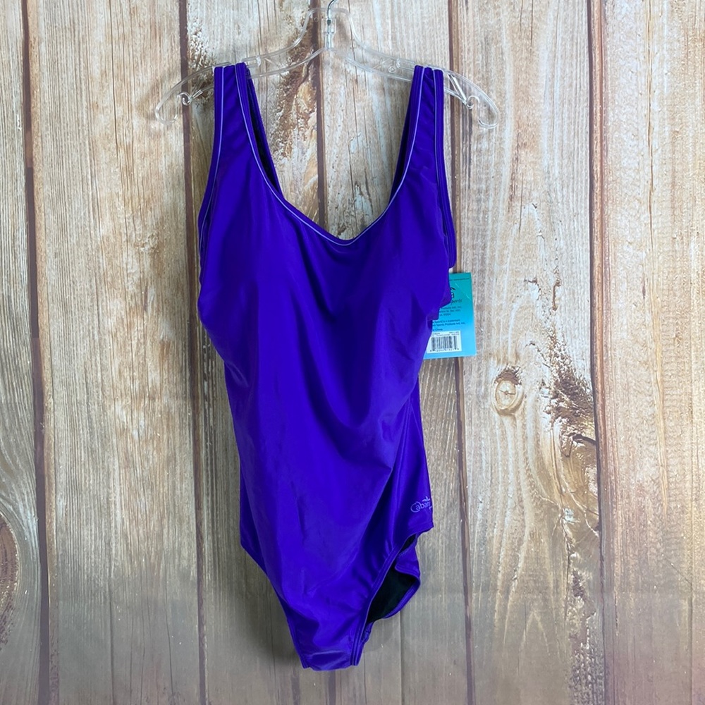 ➡️NWT Cabana Sports Athena Purple One Piece Swimsuit Size 18